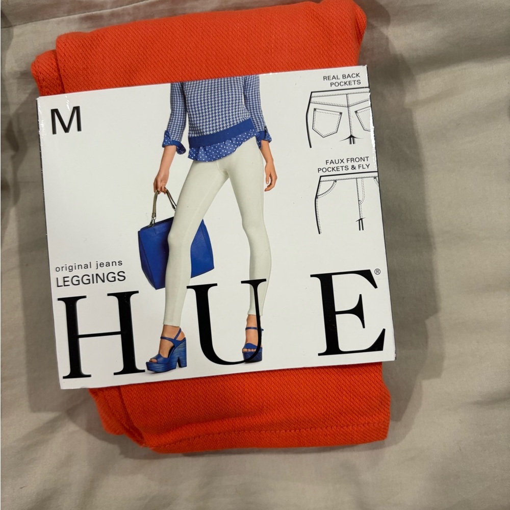 HUE Bright Orange Leggings
